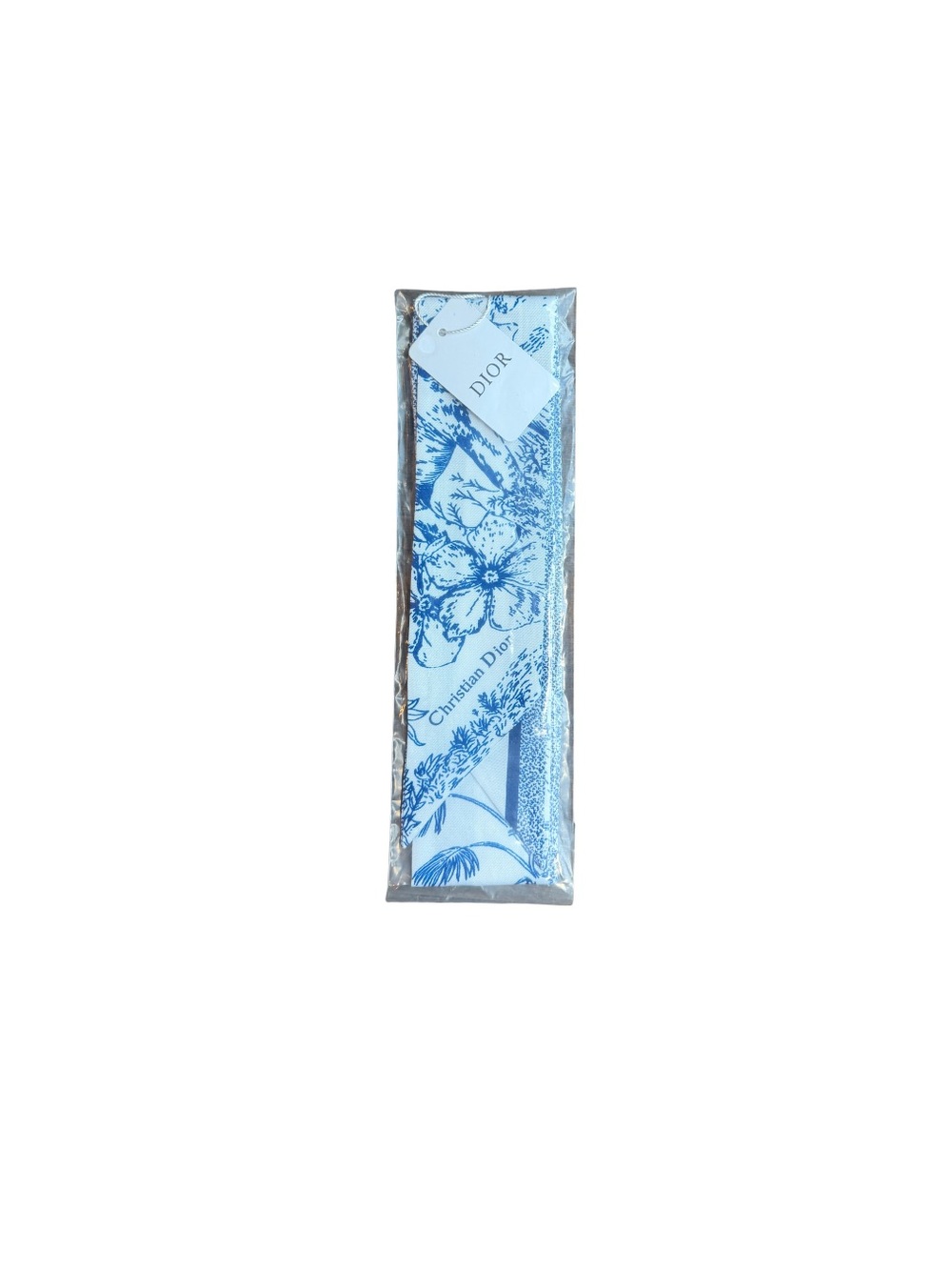 Dior Blue and White Floral Silk Scarf Wrap
